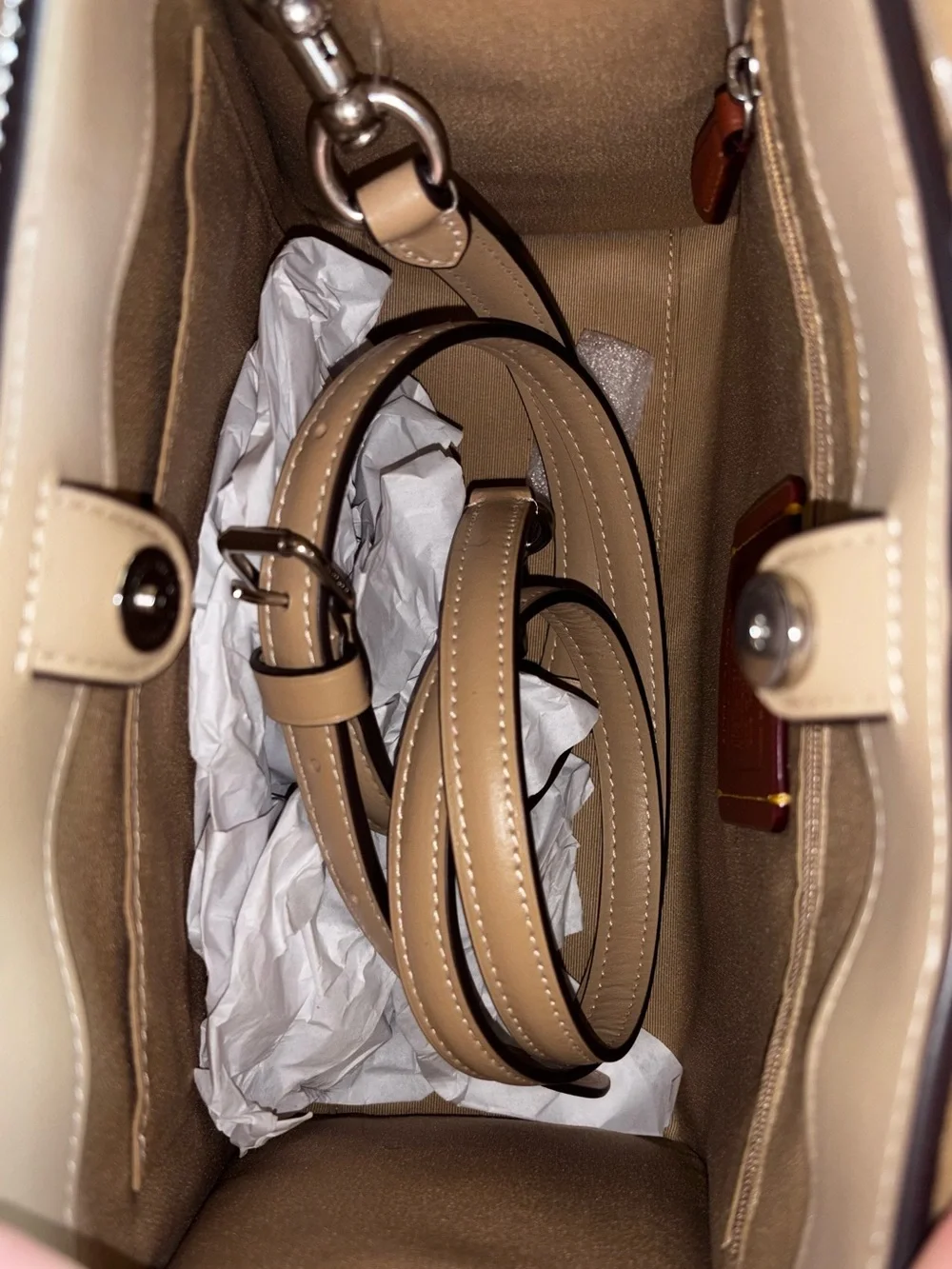 NWT Coach NYC Lemon Mini Tote Crossbody Bag / Matching Zip Card Case & Dust Bag